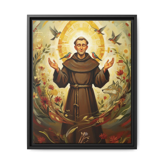 Framed Canvas – St. Francis of Assisi | Contemporary Sacred Art