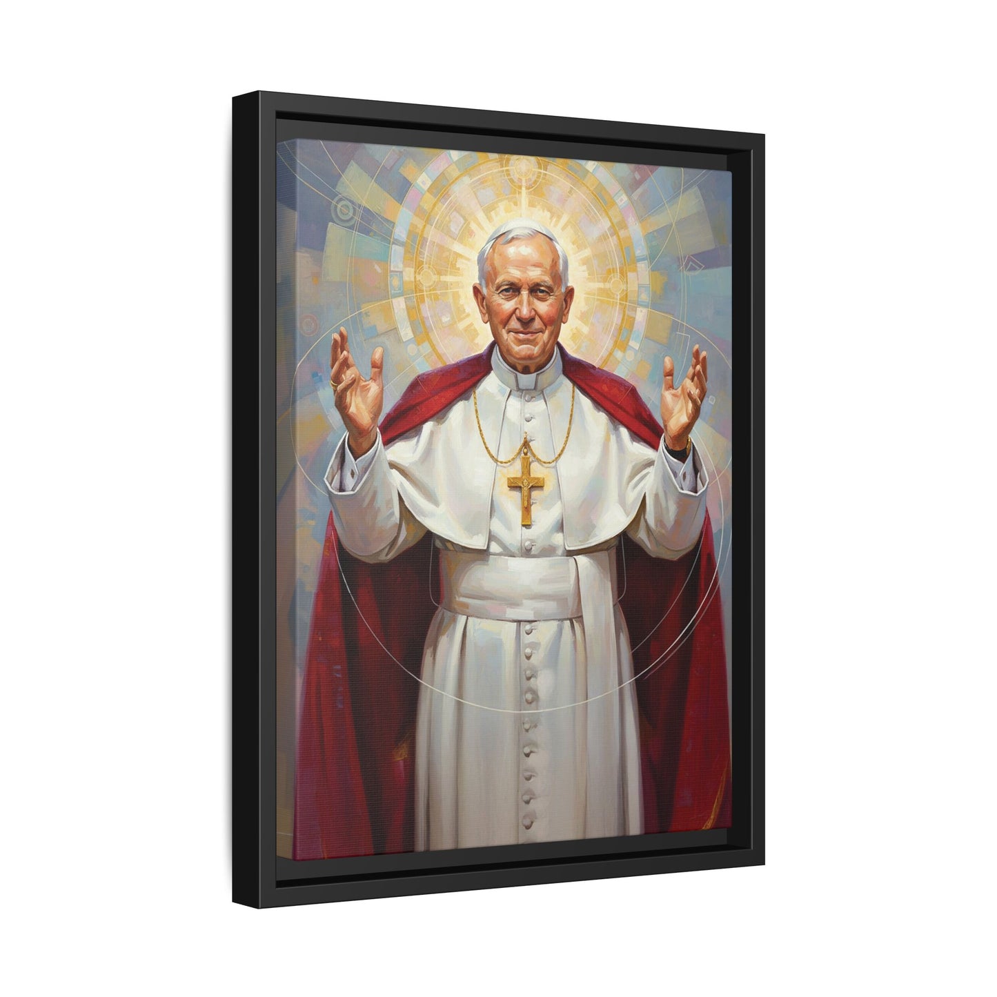 Framed Canvas – St. John Paul II | Contemporary Sacred Art