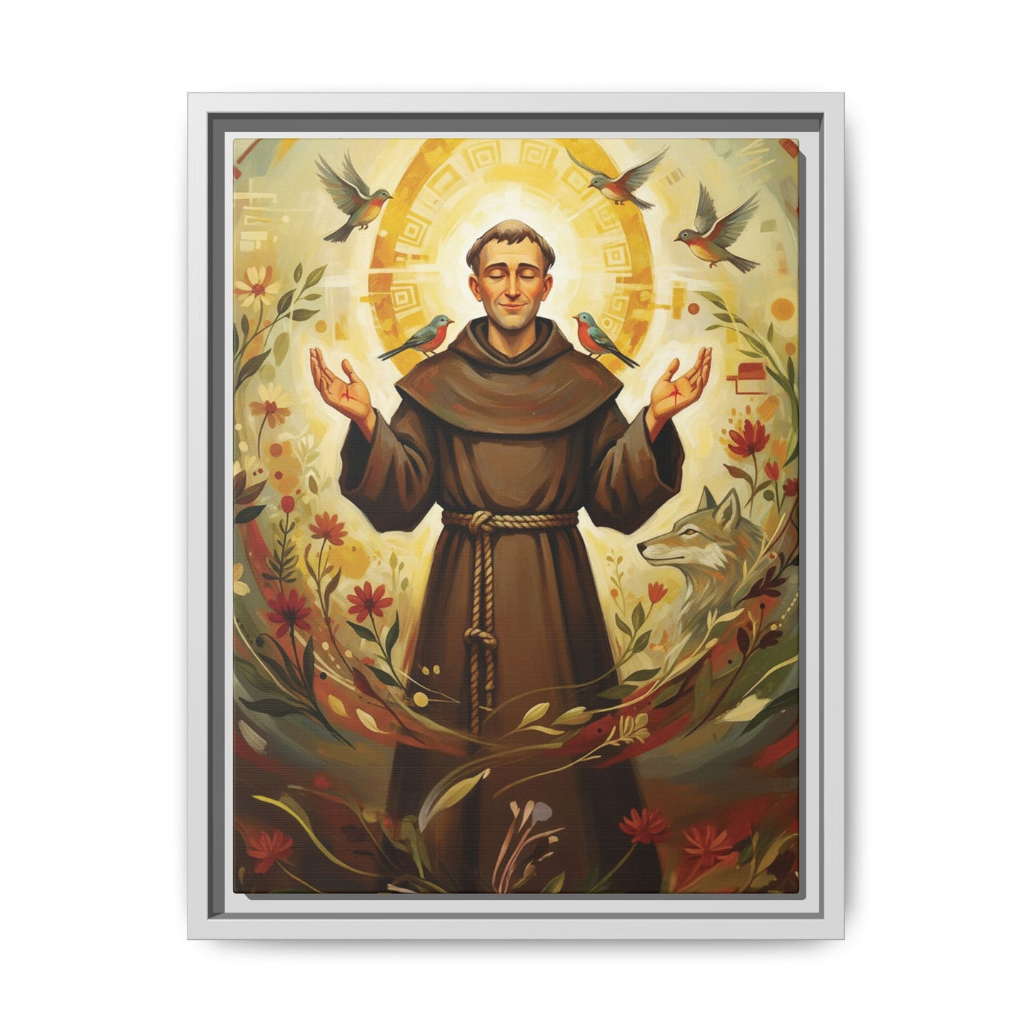 Framed Canvas – St. Francis of Assisi | Contemporary Sacred Art